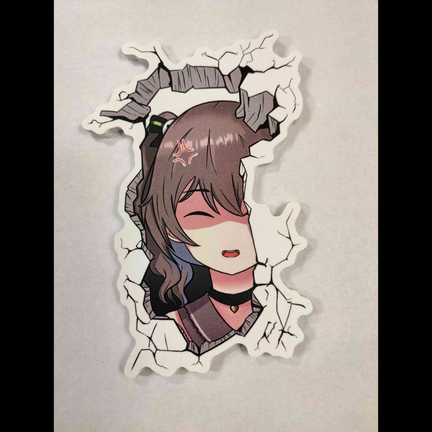 Featuring Natsuiro Matsuri from Hololive, blending with the popular Attack on Titan meme. Not even the wall can stop her from peaking at you.