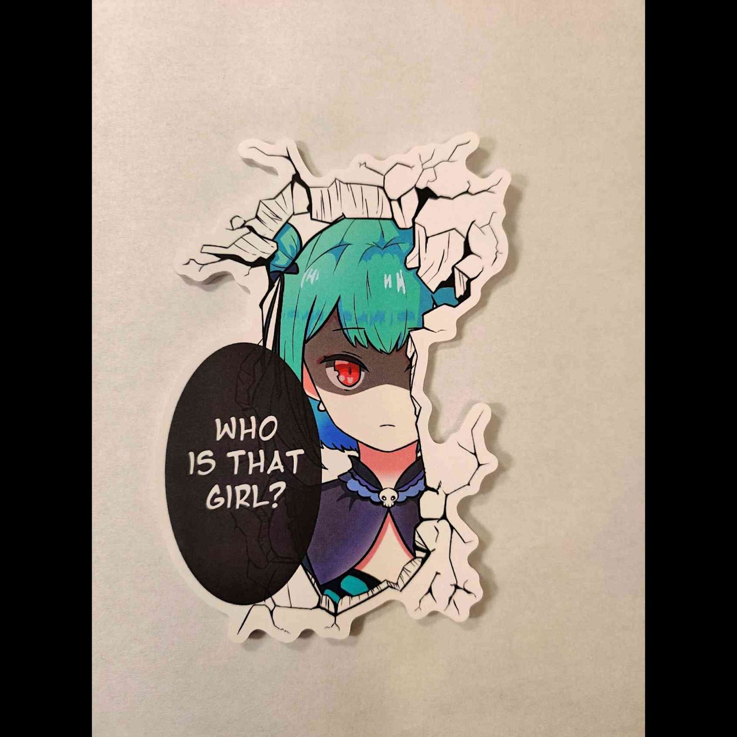 Featuring Uruha Rushia from Hololive, blending with the popular Attack on Titan meme. Not even the wall can stop her from peaking at you.