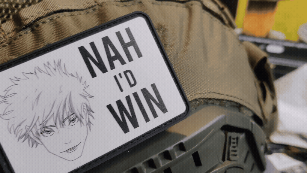 Gojo 'Nah I'd Win' Meme Patch - Jujutsu Kaisen-helmet-setup