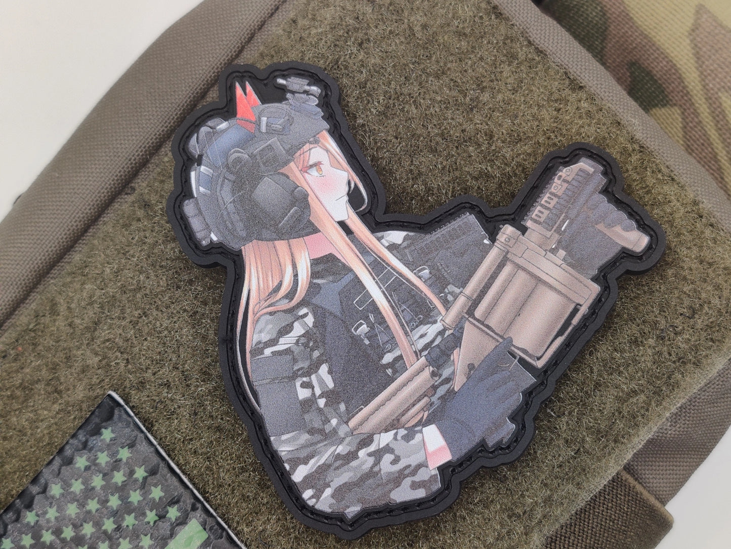 Patch of Power from Chainsaw man on a textured surface