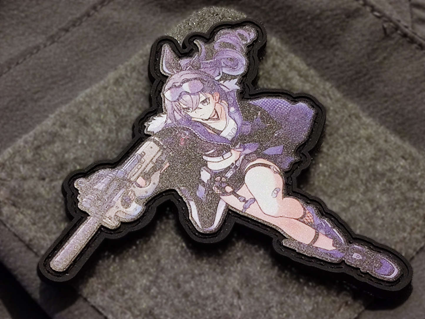 Custom anime patch of Silver Wolf with P90 from Honkai Star Rail