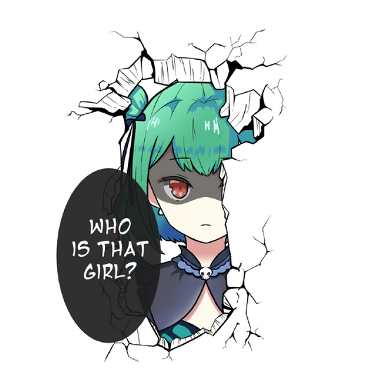 Featuring Uruha Rushia from Hololive, blending with the popular Attack on Titan meme. Not even the wall can stop her from peaking at you.