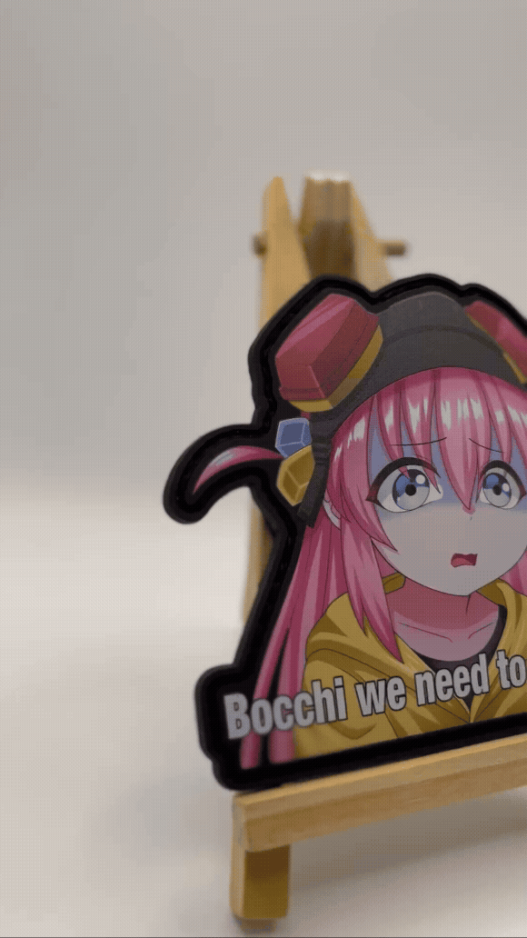 Bocchi with chemical mask, text 'Bocchi we need to cook!!!'