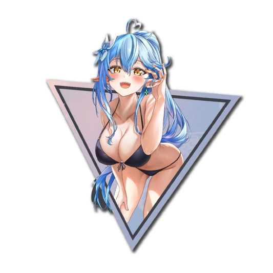 Featuring custom sticker of Lamy Yukihana from Hololive wearing Swim suit during summer.