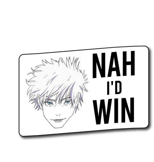 Gojo's 'Nah I'd Win' Meme Sticker