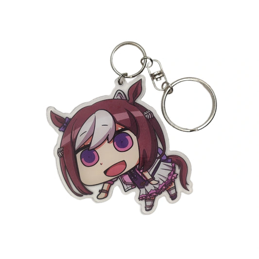 Anime character of Special Week from Uma Musume on white background