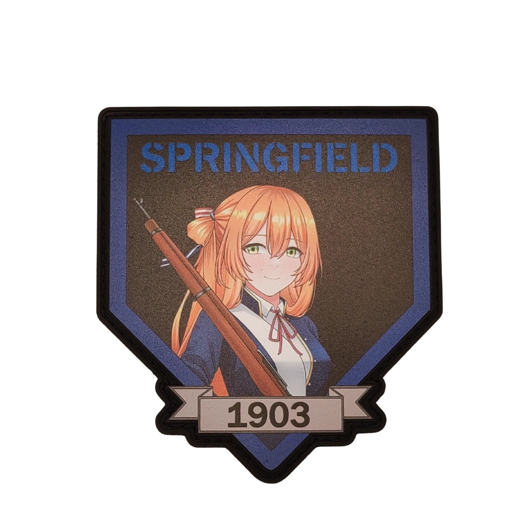 Girls' Frontline Springfield M1903 PVC velcro morale patch with rifle artwork