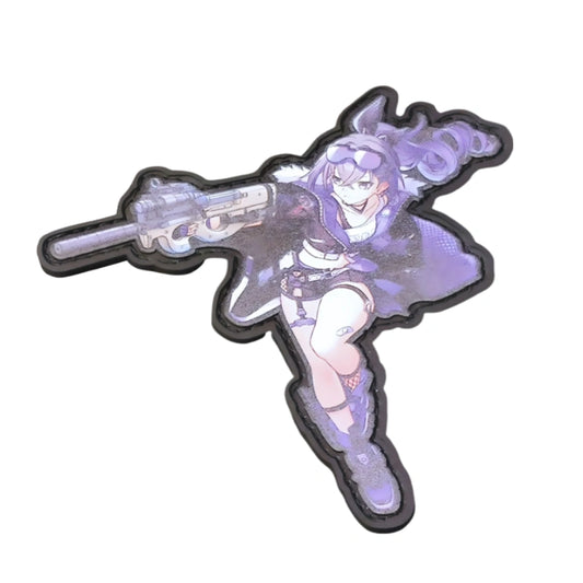 Custom anime patch of Silver Wolf with P90 from Honkai Star Rail